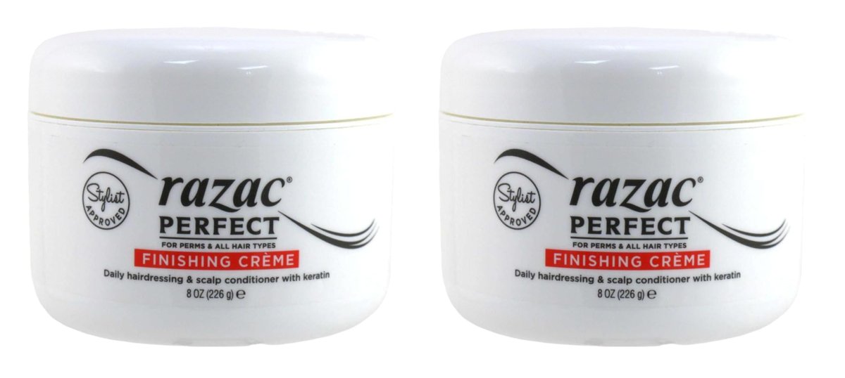 Razac Perfect For Perms Finish Creme 8 Ounce (235ml) (2 Pack) – Styling Cream for Permed Hair Avelisse