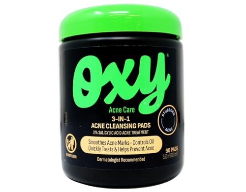 Oxy Maximum Action 3-in-1 Acne Medication Treatment Pads, 90 Count (Pack of 3) - Maximum Strength Salicylic Acid Pads for Face and Body - görsel 4