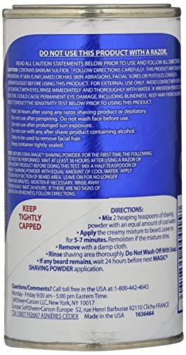 Magic Shaving Powder Blue Regular Strength 5 oz (Pack of 5) – Smooth & Gentle Shave for Sensitive Skin Avelisse