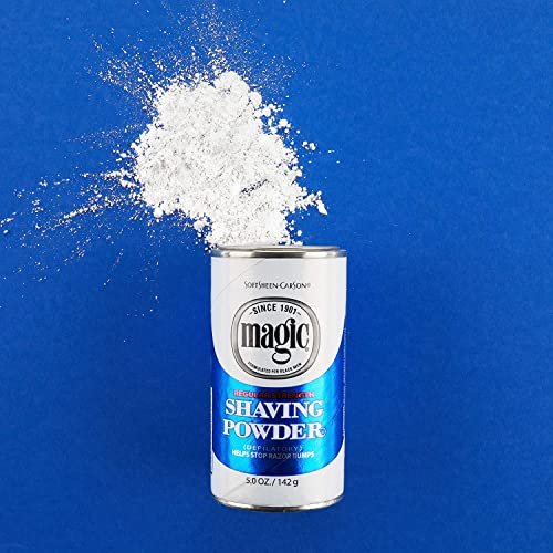 Magic Shaving Powder Blue Regular Strength 5 oz (Pack of 5) – Smooth & Gentle Shave for Sensitive Skin Avelisse
