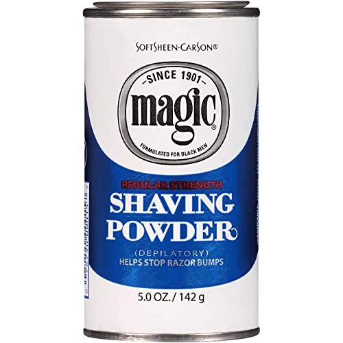 Magic Shaving Powder Blue Regular Strength 5 oz (Pack of 5) – Smooth & Gentle Shave for Sensitive Skin Avelisse