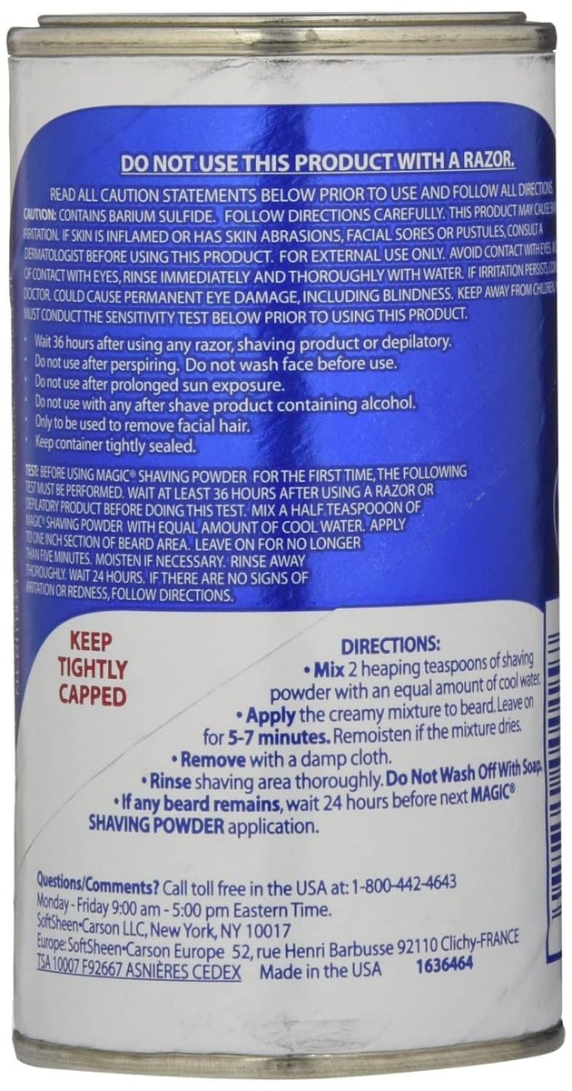 Magic Shaving Powder Blue Regular Strength 5 oz (Pack of 5) – Smooth & Gentle Shave for Sensitive Skin Avelisse