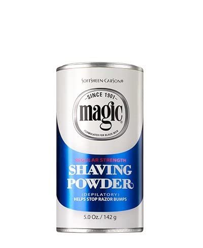 Magic Shaving Powder Blue Regular Strength 5 oz (Pack of 5) – Smooth & Gentle Shave for Sensitive Skin Avelisse