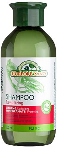 Corpore Sano Revitalizing Shampoo with Ginseng & Pomegranate - Certified Organic, No Parabens - 10.1 fl oz