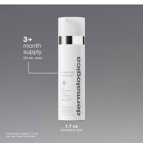 Dermalogica Powerbright Moisturizer SPF 50 - Brightening Facial Sunscreen with Niacinamide & Hyaluronic Acid, 1.7 oz Avelisse