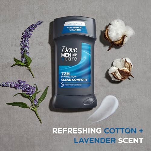 Dove Men+Care Antiperspirant Deodorant Stick Clean Comfort Twin Pack – 72-Hour Sweat & Odor Protection with 1/4 Moisturizing Cream, 2.7 oz Each - görsel 7
