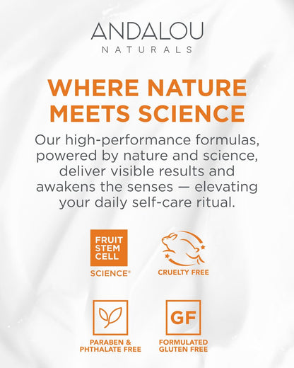 Andalou Naturals Vitalizing Body Lotion Mandarin Vanilla - Hydrating Daily Moisturizer for Dry Skin with Shea Butter, Cocoa Butter, Rose Hip Oil, Argan Oil & Aloe Vera - 8 fl oz