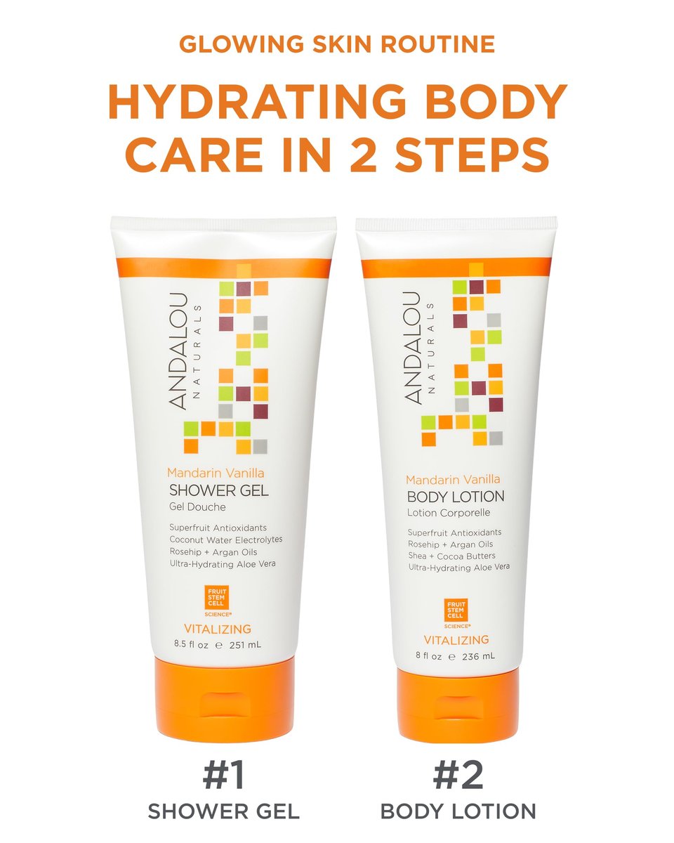 Andalou Naturals Vitalizing Body Lotion Mandarin Vanilla - Hydrating Daily Moisturizer for Dry Skin with Shea Butter, Cocoa Butter, Rose Hip Oil, Argan Oil & Aloe Vera - 8 fl oz - görsel 5