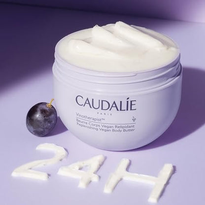 Caudalie Vinotherapist Replenishing Vegan Body Butter – Shea Butter & Grape-Seed Oil for Dry, Eczema-Prone Skin (250 mL)