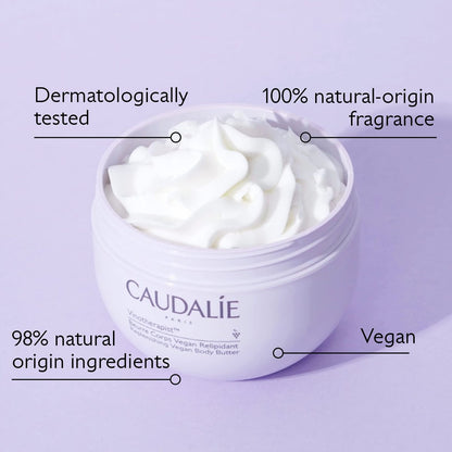 Caudalie Vinotherapist Replenishing Vegan Body Butter – Shea Butter & Grape-Seed Oil for Dry, Eczema-Prone Skin (250 mL)