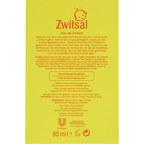Zwitsal Baby Eau De Zwitsal Eau de Toilette – Gentle Fragrance for Children, 95 ml Avelisse
