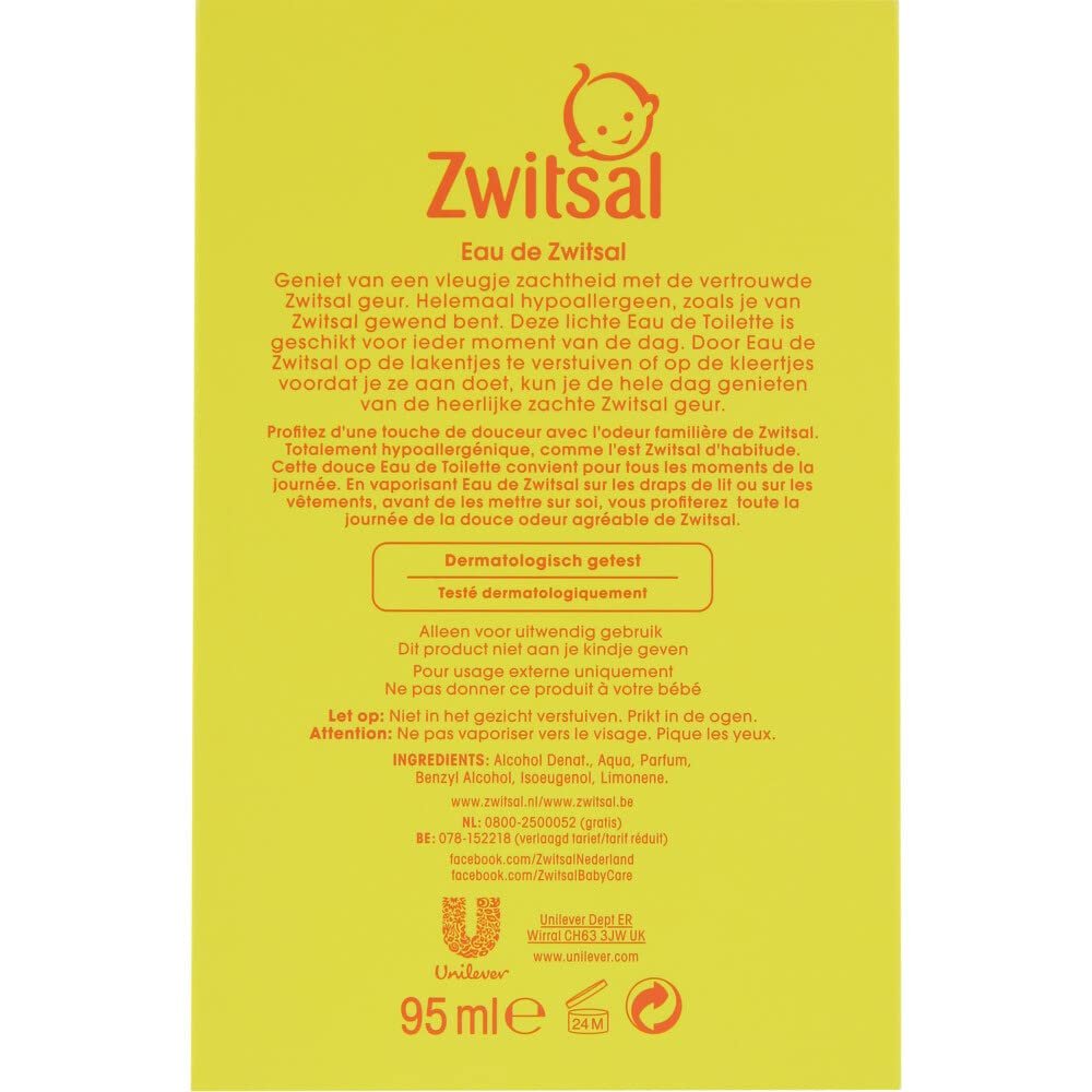 Zwitsal Baby Eau De Zwitsal Eau de Toilette – Gentle Fragrance for Children, 95 ml Avelisse