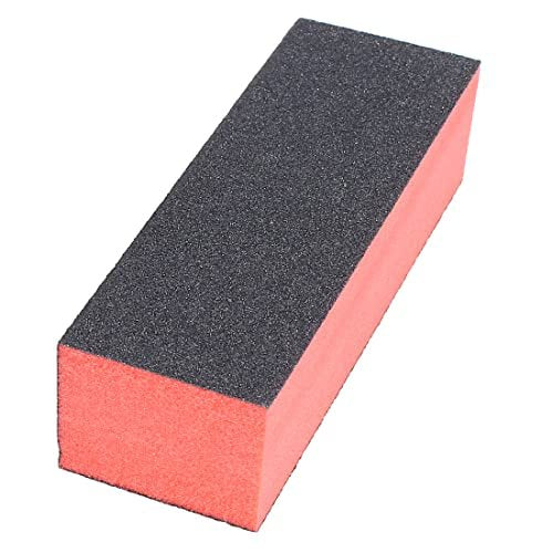 4-Way Nail Buffer and File Set - 10 Pcs Sponge Sanding Blocks for Manicure, Pedicure, and Salon Use (Black Red) - görsel 6