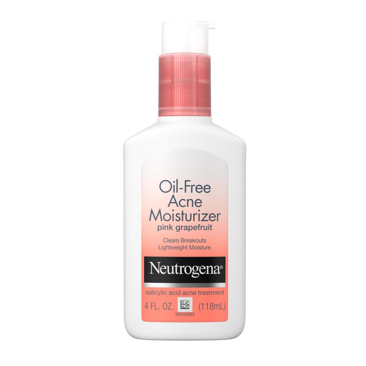 Neutrogena Oil Free Acne Moisturizer with 0.5% Salicylic Acid, Pink Grapefruit Face Lotion for Breakouts, Non-Greasy & Non-Comedogenic, 4 fl. oz - görsel 1