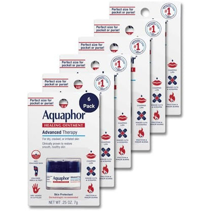 Aquaphor Healing Ointment Advanced Therapy Skin Protectant - 0.25 oz Jar (Pack of 6) Avelisse