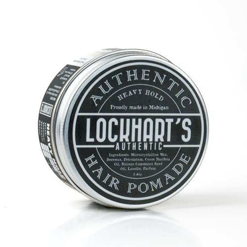 Lockhart's Heavy Hold Pomade - World's Strongest Oil Based Pomade for Men, Humidity & Sweat Proof, Low Shine, Coco Vanilla Scent, 3.4 oz - görsel 6