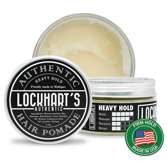 Lockhart's Heavy Hold Pomade - World's Strongest Oil Based Pomade for Men, Humidity & Sweat Proof, Low Shine, Coco Vanilla Scent, 3.4 oz