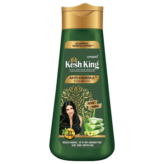KESH KING Anti Hairfall Shampoo – 21 Ayurvedic Herbs & Aloe Vera for Healthy, Nourished Scalp & Shiny, Smooth Hair (6.76 Fl Oz/200ml)