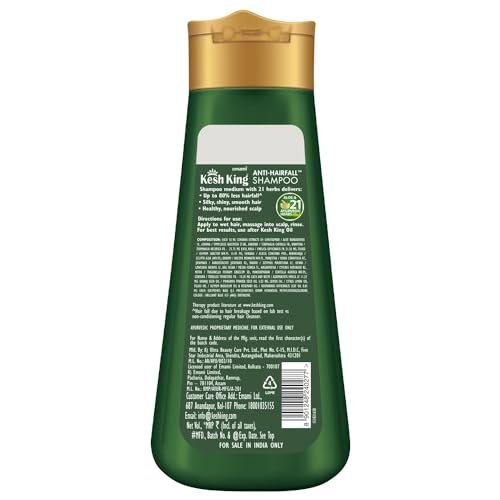 KESH KING Anti Hairfall Shampoo – 21 Ayurvedic Herbs & Aloe Vera for Healthy, Nourished Scalp & Shiny, Smooth Hair (6.76 Fl Oz/200ml) - görsel 4