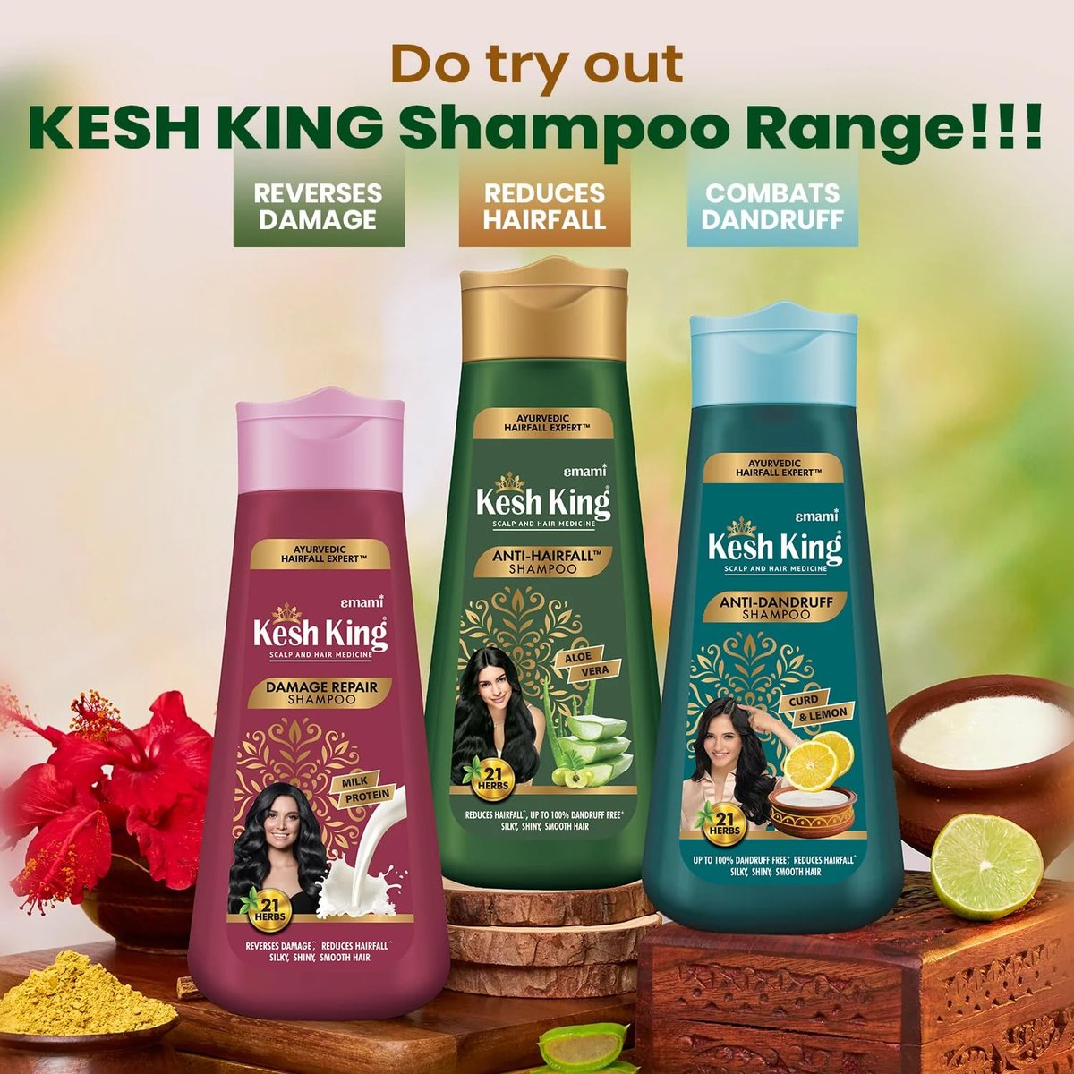KESH KING Anti Hairfall Shampoo – 21 Ayurvedic Herbs & Aloe Vera for Healthy, Nourished Scalp & Shiny, Smooth Hair (6.76 Fl Oz/200ml) - görsel 13