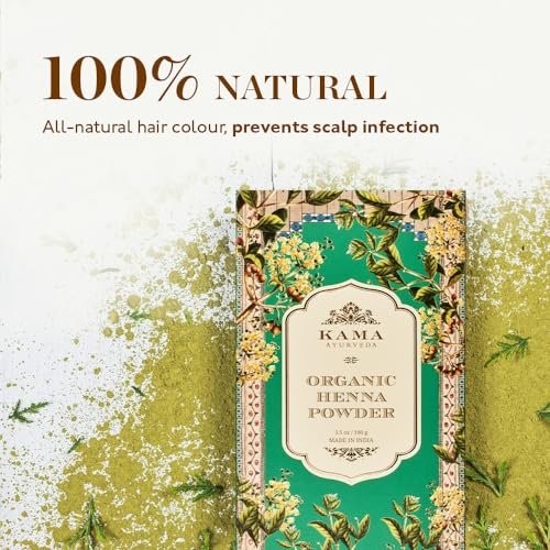 Kama Ayurveda 100% Organic Henna Powder - Natural Hair Color & Conditioner (100g) - görsel 4