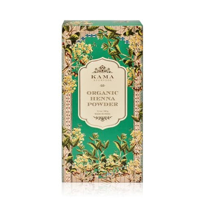 Kama Ayurveda 100% Organic Henna Powder - Natural Hair Color & Conditioner (100g)