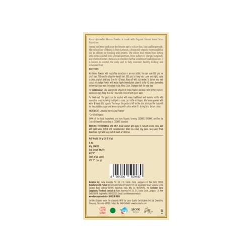 Kama Ayurveda 100% Organic Henna Powder - Natural Hair Color & Conditioner (100g) - görsel 12