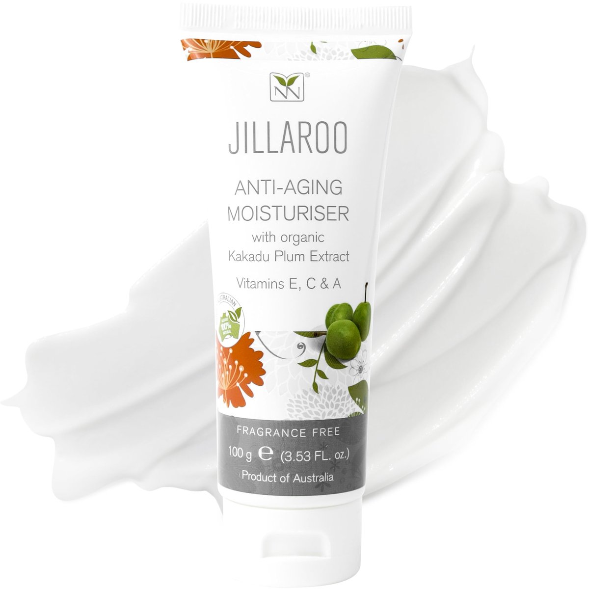 Jillaroo Natural Face Moisturizer with Kakadu Plum, Vitamins A, C, E & Antioxidants – 100g Face Cream for Dry Skin by Y-Not Natural - görsel 1