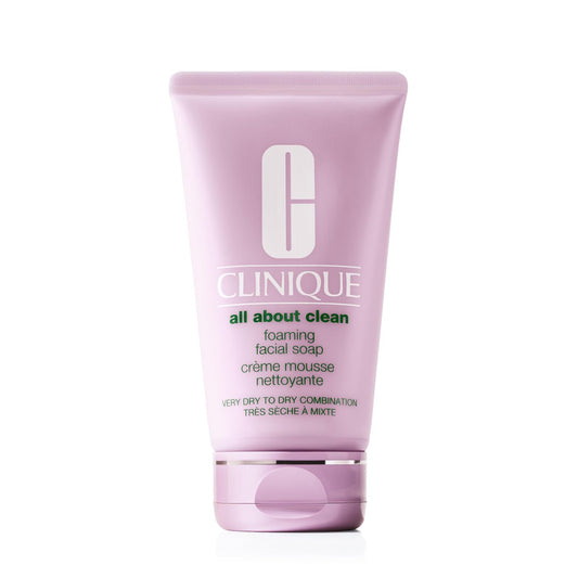 Clinique All About Clean Foaming Face Wash for Very Dry to Dry Combination Skin, 5 Fl Oz - Gentle Cleanser with Hyaluronic Acid & Glycerin