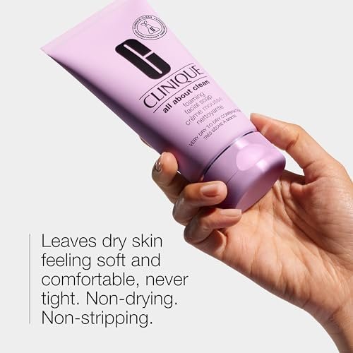 Clinique All About Clean Foaming Face Wash for Very Dry to Dry Combination Skin, 5 Fl Oz - Gentle Cleanser with Hyaluronic Acid & Glycerin - görsel 4