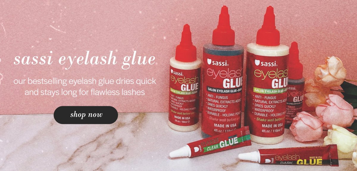 Sassi Eyelash Glue Dark 2oz – Quick-Drying, Waterproof, Long-Lasting Lash Adhesive with Natural Extracts | Made in USA - görsel 6