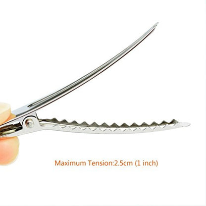 50 Pack Silver Metal Alligator Hair Clips - Marrywindix 2.36-Inch Hair Pins for Women, Girls & Hairdressers