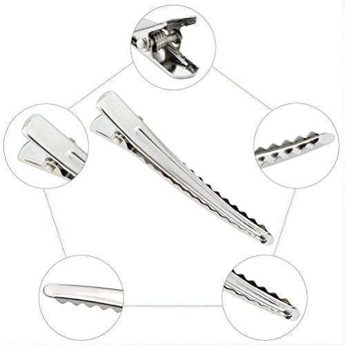 50 Pack Silver Metal Alligator Hair Clips - Marrywindix 2.36-Inch Hair Pins for Women, Girls & Hairdressers - görsel 8