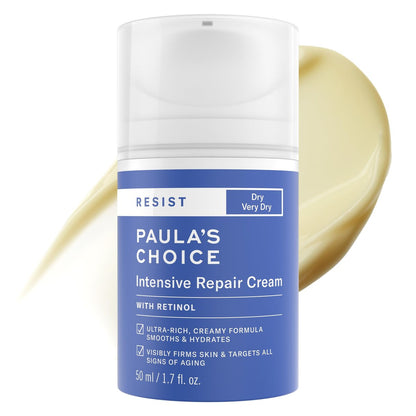 Paula's Choice RESIST Intensive Repair Face Moisturizer with Retinol, Hyaluronic Acid & Jojoba - Anti-Aging Cream for Dry, Chapped Skin, Fragrance-Free, 1.7 oz Avelisse