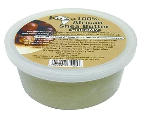 Kuza 100% African Shea Butter - Creamy, White - for Skin, Hair and Nails, 8 oz - görsel 3