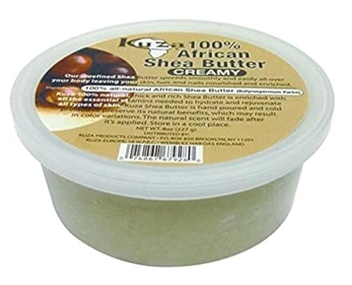 Kuza 100% African Shea Butter - Creamy, White - for Skin, Hair and Nails, 8 oz - görsel 2