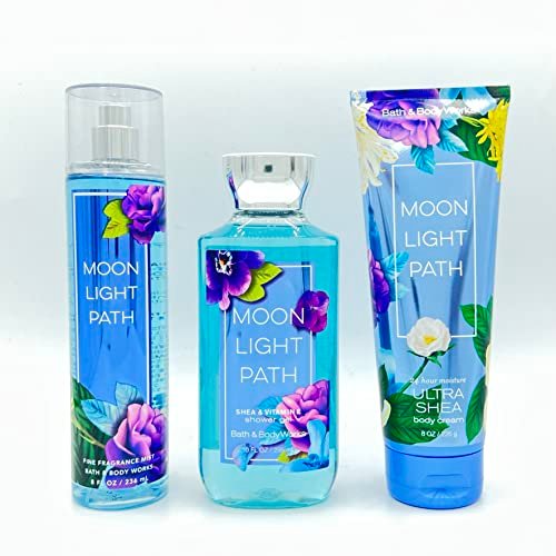 Bath & Body Works Moonlight Path Body Set – Shower Gel, Fine Fragrance Mist & Body Cream (3-Piece) Avelisse