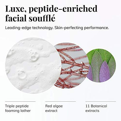Le Mieux Peptide Foam Cleanser - Age Defying Face Wash with Marine Collagen & 3 Peptides for Glowing Skin, Foaming Cleanser for Dry Skin, 6 oz Avelisse