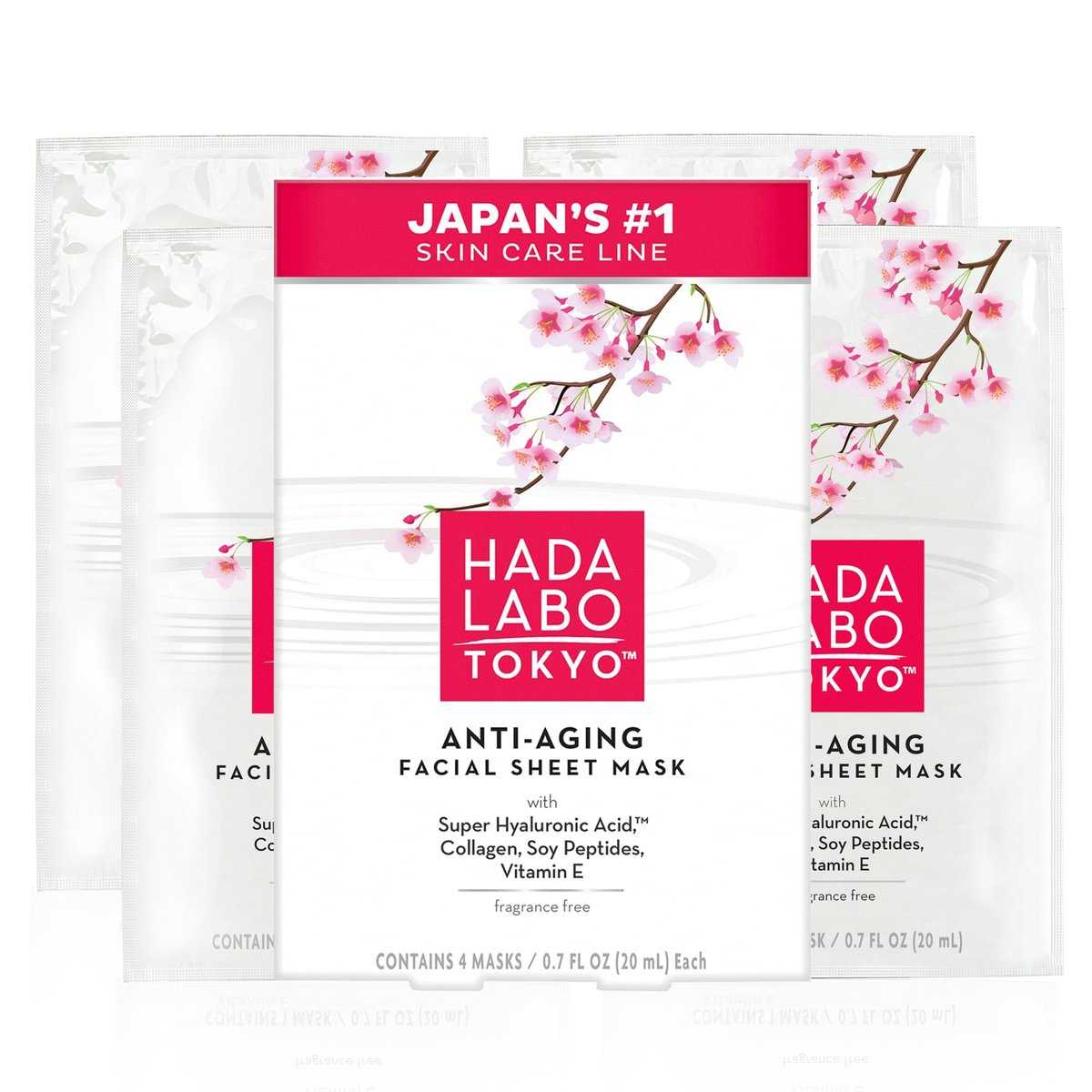 Hada Labo Tokyo Ultimate Anti-aging Facial Mask – Hydrating & Firming Sheet Mask, 0.7 oz Avelisse
