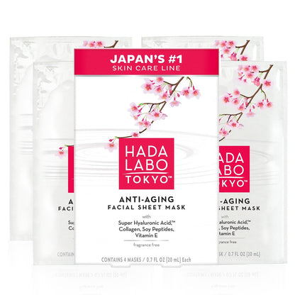 Hada Labo Tokyo Ultimate Anti-aging Facial Mask – Hydrating & Firming Sheet Mask, 0.7 oz Avelisse
