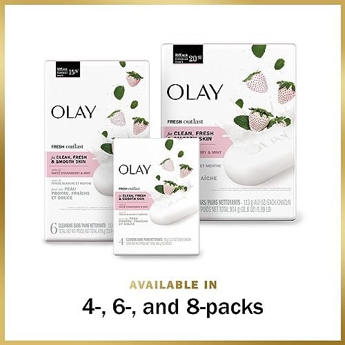 Olay Fresh Outlast Bar Soap, 3.17 oz (4-Pack) - Long-Lasting Freshness - görsel 9
