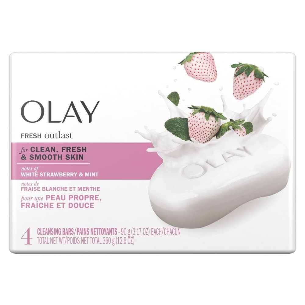 Olay Fresh Outlast Bar Soap, 3.17 oz (4-Pack) - Long-Lasting Freshness - görsel 2