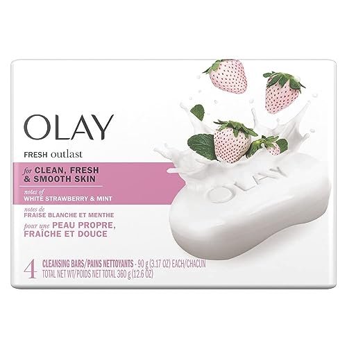 Olay Fresh Outlast Bar Soap, 3.17 oz (4-Pack) - Long-Lasting Freshness - görsel 1