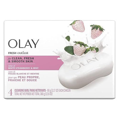 Olay Fresh Outlast Bar Soap, 3.17 oz (4-Pack) - Long-Lasting Freshness