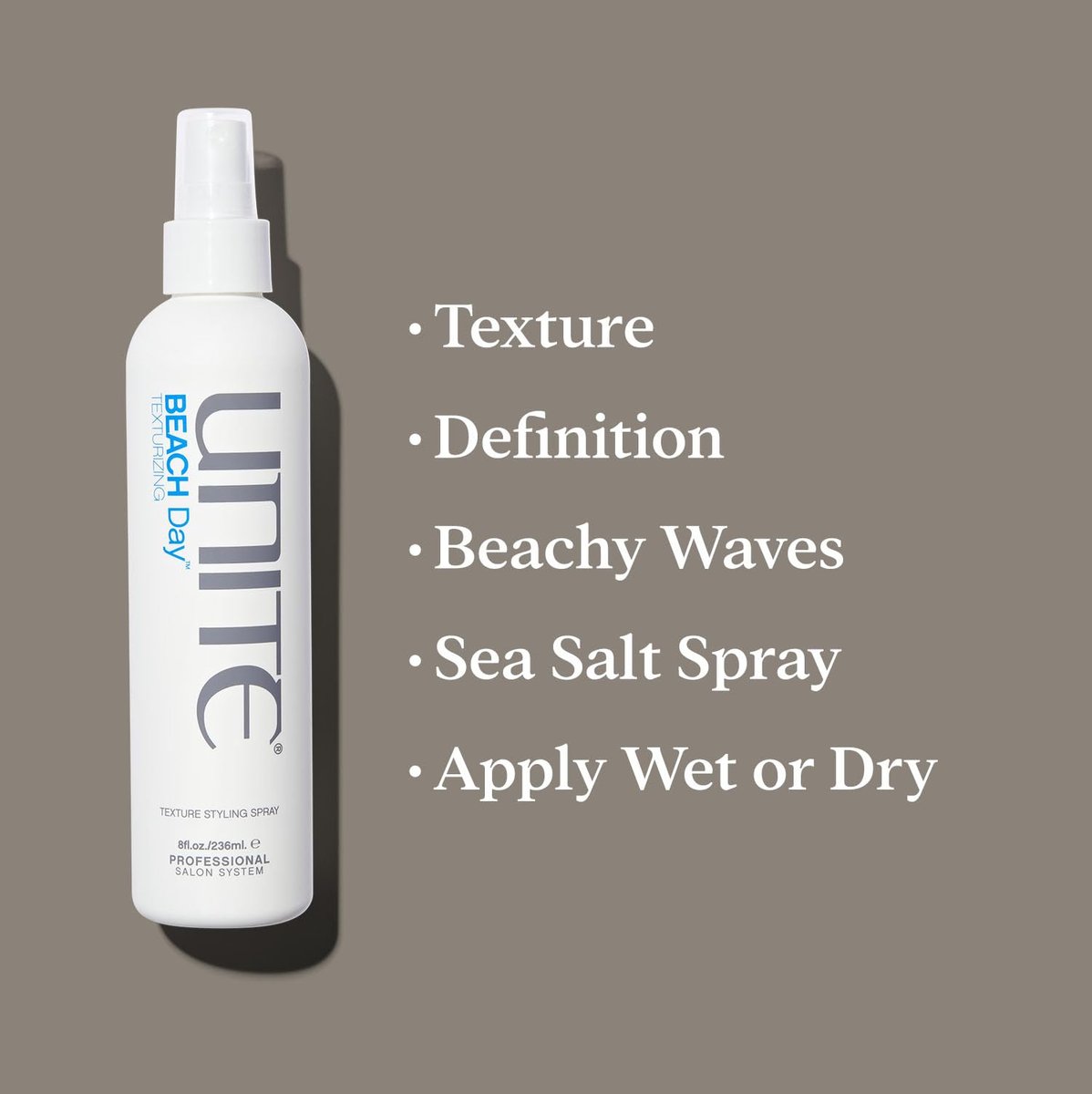 UNITE Hair BEACH Day Natural Sea Salt Spray – Tousled Texture, Thickness, Definition, Waves – 8 oz Avelisse