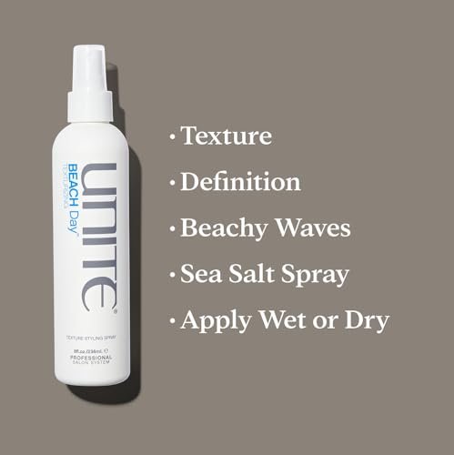 UNITE Hair BEACH Day Natural Sea Salt Spray – Tousled Texture, Thickness, Definition, Waves – 8 oz Avelisse