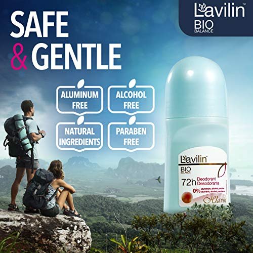 LAVILIN Roll On Deodorant - Aluminum Free, 72 Hour Odor Protection for Sensitive Skin - 2 oz - görsel 10