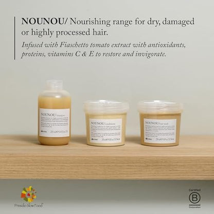 Davines NOUNOU Hair Mask – Restorative Treatment for Damaged, Chemically Treated Hair with Tomato Extract, 8.45 Fl Oz Avelisse
