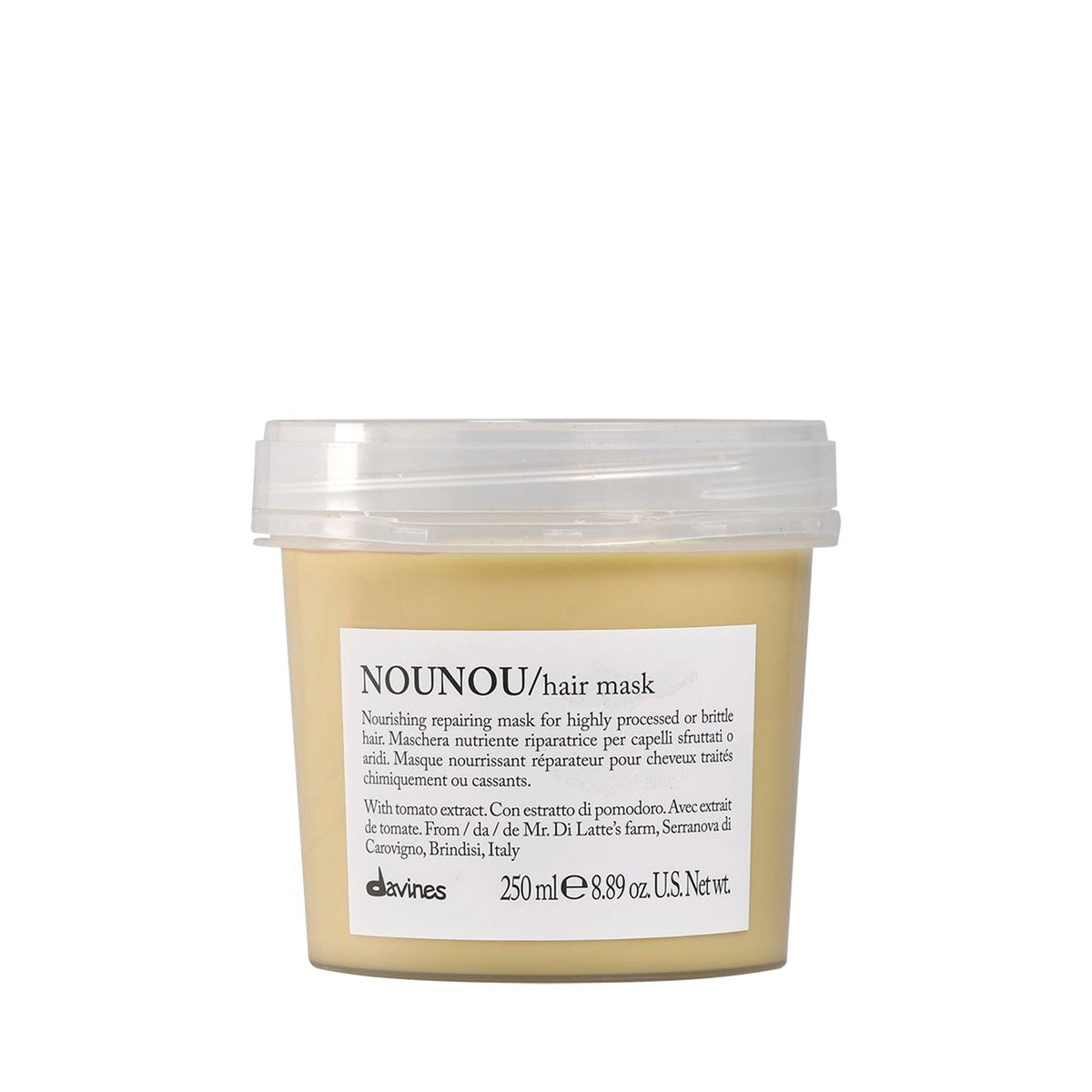 Davines NOUNOU Hair Mask – Restorative Treatment for Damaged, Chemically Treated Hair with Tomato Extract, 8.45 Fl Oz Avelisse
