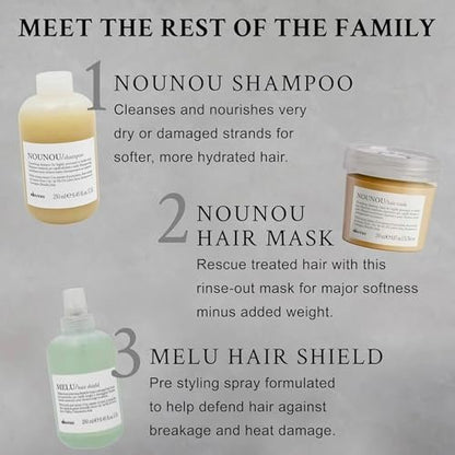 Davines NOUNOU Hair Mask – Restorative Treatment for Damaged, Chemically Treated Hair with Tomato Extract, 8.45 Fl Oz Avelisse
